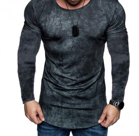 Lovely Casual O Neck Skinny Grey T-shirt