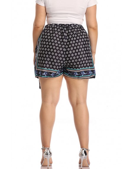 Lovely Casual Printed Blue Shorts