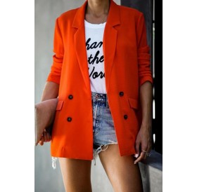 Lovely Casual Double-breasted Jacinth Blazer