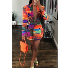 Lovely Casual Printed Multicolor Blazer