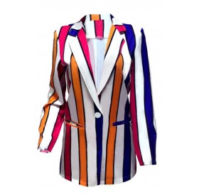 Lovely Casual Striped Multicolor Blazer