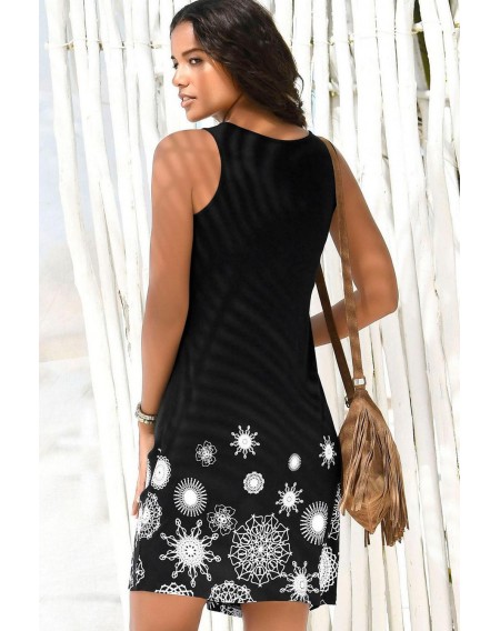 Black Beachtime Sleeveless Beach Dress