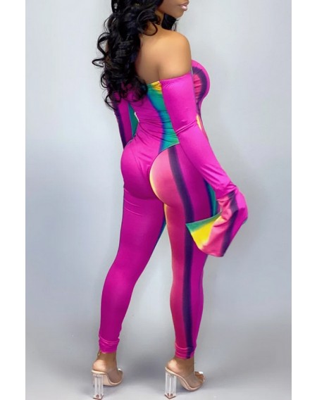 Lovely Sexy Striped Multicolor One-piece Jumpsuit