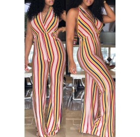 Lovely Trendy Striped Multicolor One-piece Jumpsuit
