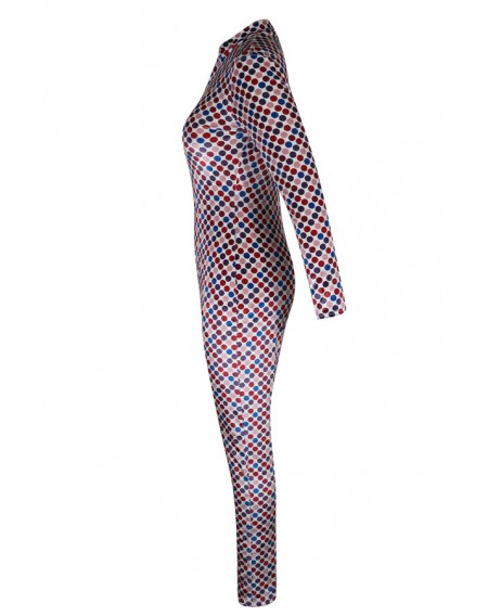 Lovely Chic Dot Printed Multicolor One-piece Jumpsuit
