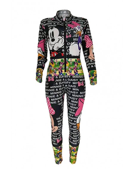 Lovely Casual Character Printed Multicolor One-piece Jumpsuit