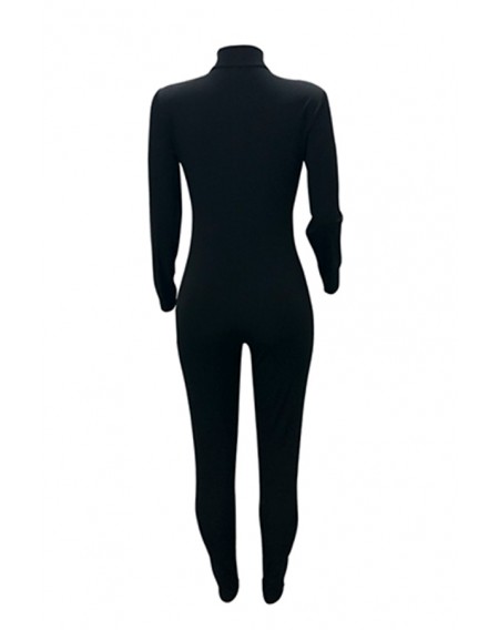 Lovely Trendy Skinny Black One-piece Jumpsuit